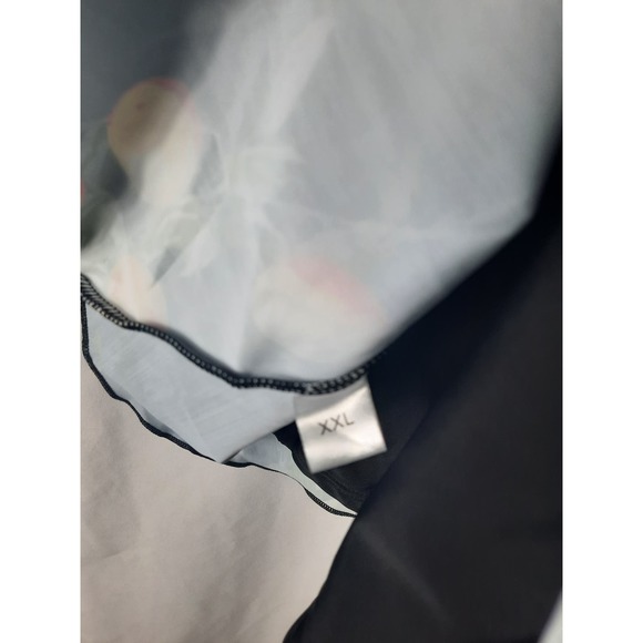 One Piece Skirted Swimsuit Black with Orange Fruit Print XXL - Picture 12 of 13